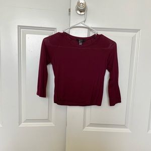 3/4 sleeve crop top